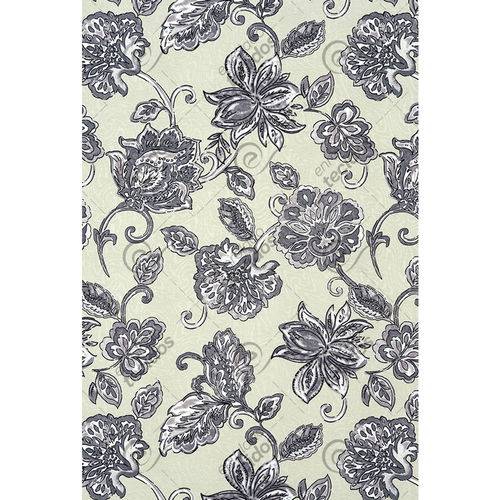 Tamanhos, Medidas e Dimensões do produto Tecido Jacquard Estampado Floral Cinza - 1,40m de Largura