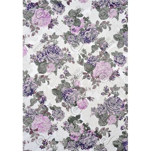 Tamanhos, Medidas e Dimensões do produto Tecido Jacquard Estampado Floral Lilás - 2,80m de Largura