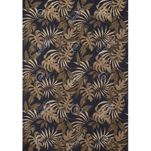 Tamanhos, Medidas e Dimensões do produto Tecido Jacquard Estampado Floral Marrom Escuro - 1,40m de Largura