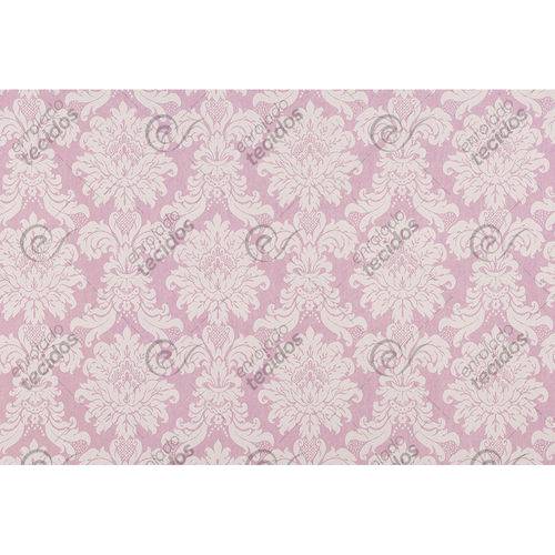 Tamanhos, Medidas e Dimensões do produto Tecido Jacquard Medalhão Rosa Fio Tinto (desenho Sentido Largura) - 2,80m de Largura