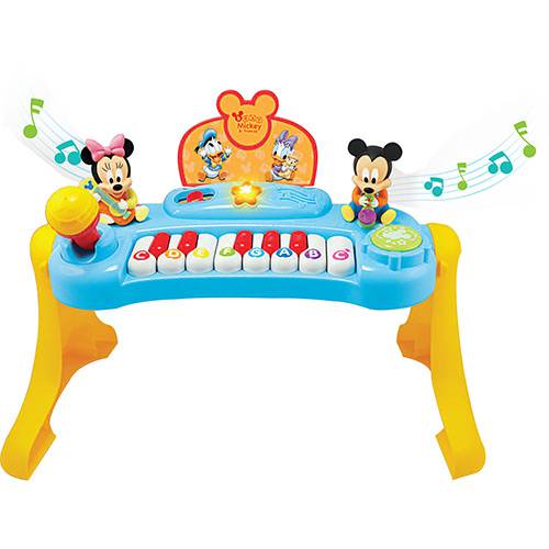 Tamanhos, Medidas e Dimensões do produto Teclado Musical Mickey Azul e Amarelo - Disney