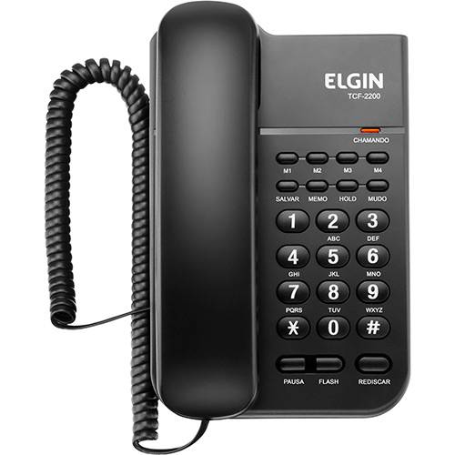 Tamanhos, Medidas e Dimensões do produto Telefone com Fio Elgin TCF 2200 Preto