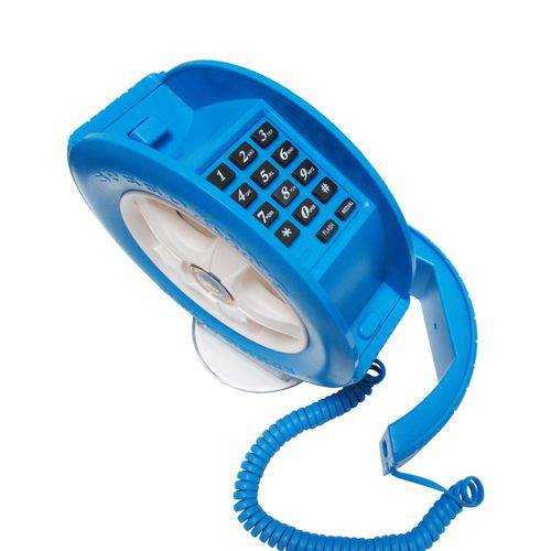 Tamanhos, Medidas e Dimensões do produto Telefone de Mesa Estilo Roda Azul C/ Luz - AR5063