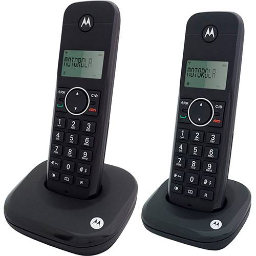 Tamanhos, Medidas e Dimensões do produto Telefone Digital Sem Fio Moto 500ID-MRD2 com Identificador de Chamadas + 1 Ramal - Motorola
