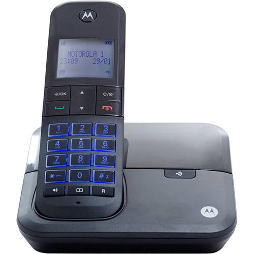 Tamanhos, Medidas e Dimensões do produto Telefone Digital Sem Fio Moto 6000 com Identificador de Chamadas - Motorola