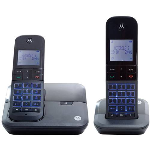 Tamanhos, Medidas e Dimensões do produto Telefone Digital Sem Fio Moto 6000MRD2 com Identificador de Chamadas + 1 Ramal - Motorola