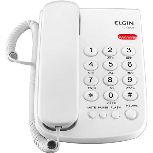 Tamanhos, Medidas e Dimensões do produto Telefone Fixo com Fio Elgin TCF2000 Branco