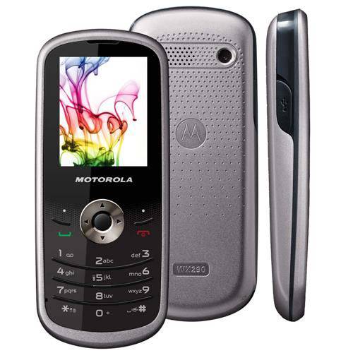 Tamanhos, Medidas e Dimensões do produto Telefone Motorola WX290 - Camera VGA MP3 Player Radio FM - Preto com Prata