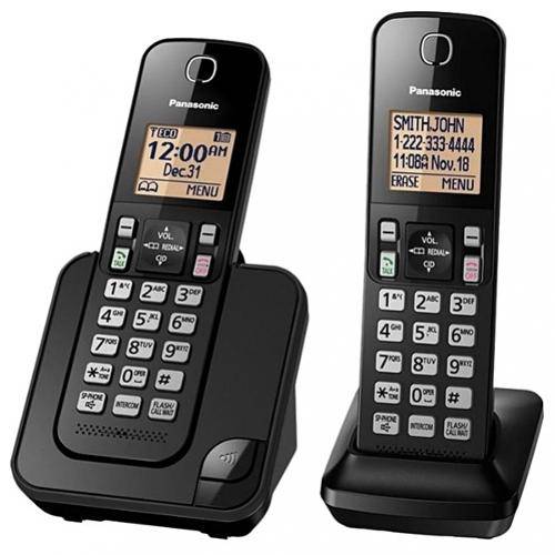 Tamanhos, Medidas e Dimensões do produto Telefone Panasonic Kx- Tgc352 Sem Fio com Bina 2 Aparelhos - Preto