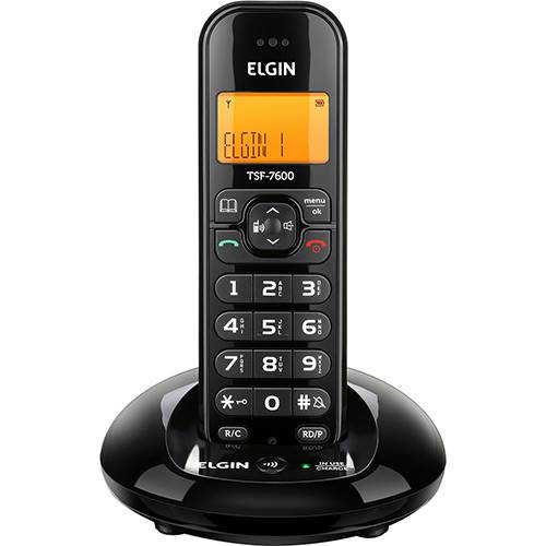 Tamanhos, Medidas e Dimensões do produto Telefone Sem Fio Elgin TSF 7600 com Identificador de Chamada Preto