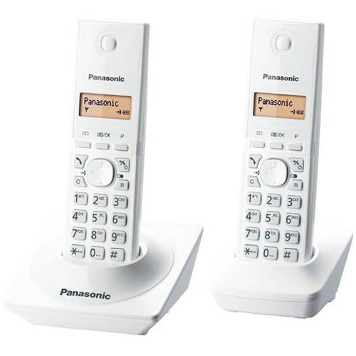 Tamanhos, Medidas e Dimensões do produto Telefone Sem Fio Panasonic Branco Dect 6.0 Kx-Tg1712Lbw com Identificador de Chamadas