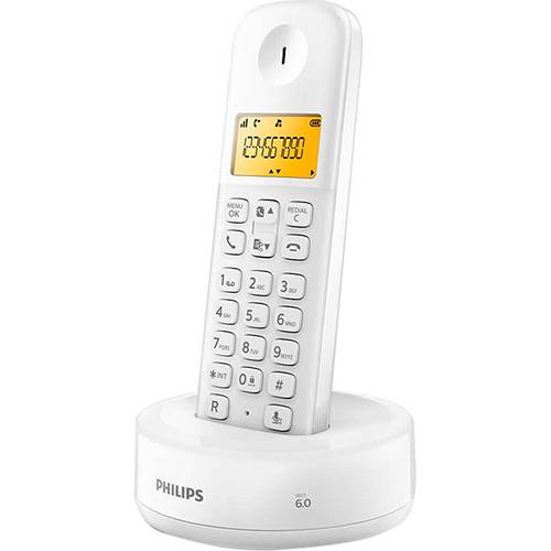 Tamanhos, Medidas e Dimensões do produto Telefone Sem Fio Philips D1301W/BR com Identificador D1301w/br Branco