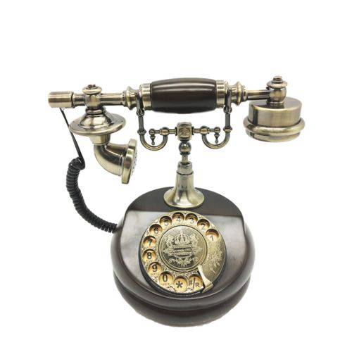 Tamanhos, Medidas e Dimensões do produto Telefone Vintage de Mesa com Fio Retro Europeu