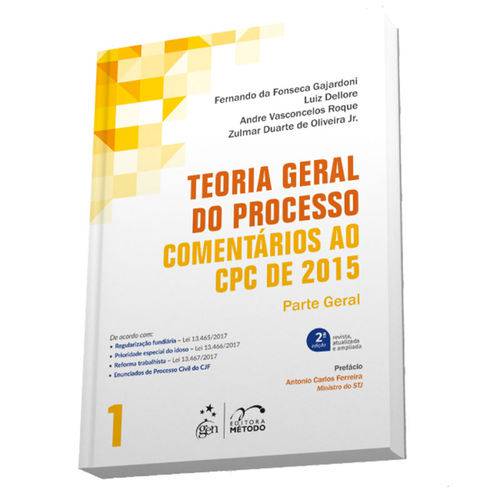 Tamanhos, Medidas e Dimensões do produto Teoria Geral do Processo - Comentários ao Cpc de 2015 - Vol. 1
