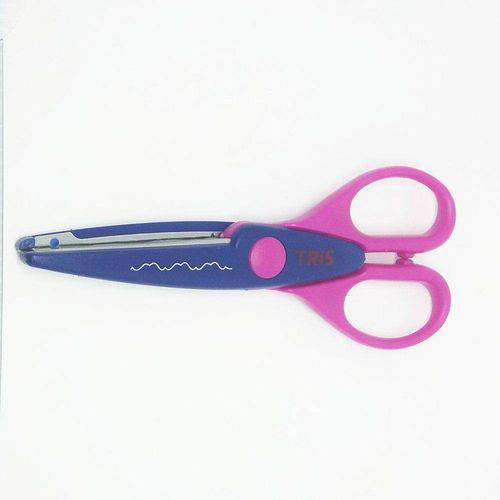 Tamanhos, Medidas e Dimensões do produto Tesoura Escolar 15cm Craft 155 Tris - Rosa com Azul 01