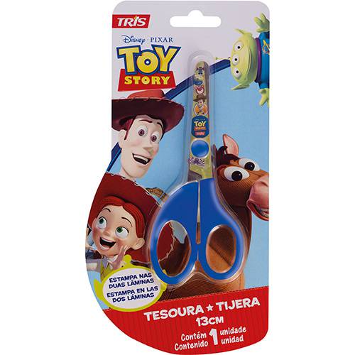 Tamanhos, Medidas e Dimensões do produto Tesoura Escolar Toy Story Lâminas Decoradas 1 Unidade - Tris