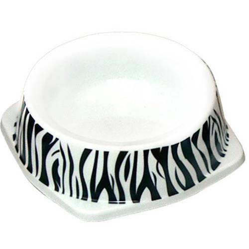 Tamanhos, Medidas e Dimensões do produto Tigela Plástica para Gatos Zebra - Jambo Pet