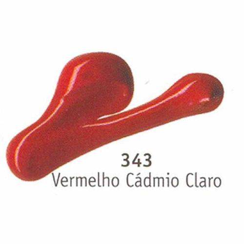 Tamanhos, Medidas e Dimensões do produto Tinta Acrylic Colors 20ml Acrilex Vermelho de Cádmio Claro 343