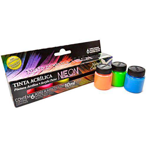 Tamanhos, Medidas e Dimensões do produto Tinta Nature Colors Neon - 6 Cores