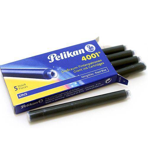 Tamanhos, Medidas e Dimensões do produto Tinta P/ Caneta Tinteiro Pelikan 4001 005 Un Azul Royal 4001 GTP/5 AZR