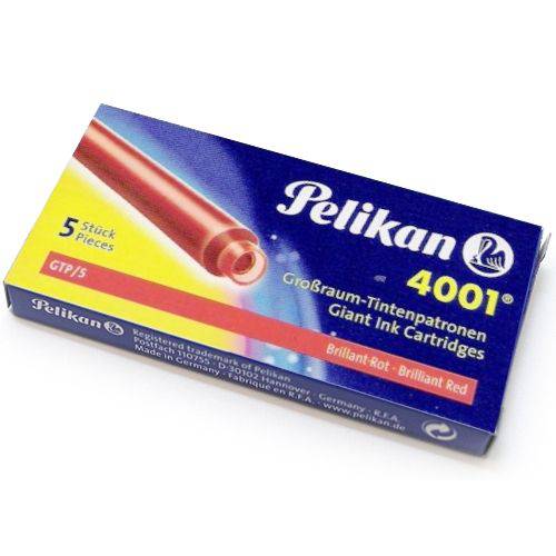 Tamanhos, Medidas e Dimensões do produto Tinta P/ Caneta Tinteiro Pelikan 4001 005 Un Vermelho 4001 GTP/5 VM