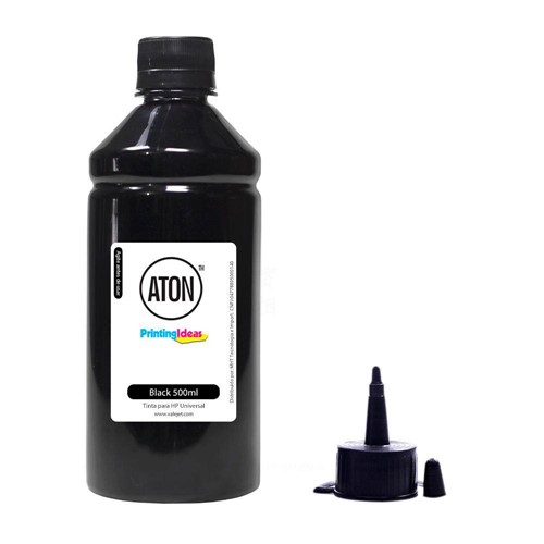 Tamanhos, Medidas e Dimensões do produto Tinta para Hp Universal High Definition Aton Black Corante 500ml