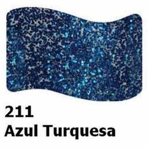 Tamanhos, Medidas e Dimensões do produto Tinta para Tecido Acrilex Glitter 37ml Azul Turquesa 211