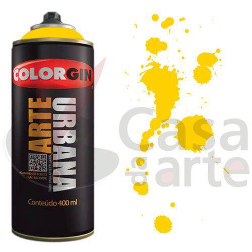 Tamanhos, Medidas e Dimensões do produto Tinta Spray Arte Urbana Colorgin 400 Ml Amarelo Sol - 915