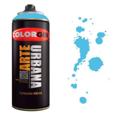 Tamanhos, Medidas e Dimensões do produto Tinta Spray Arte Urbana Colorgin 400ml Azul Celeste - 965