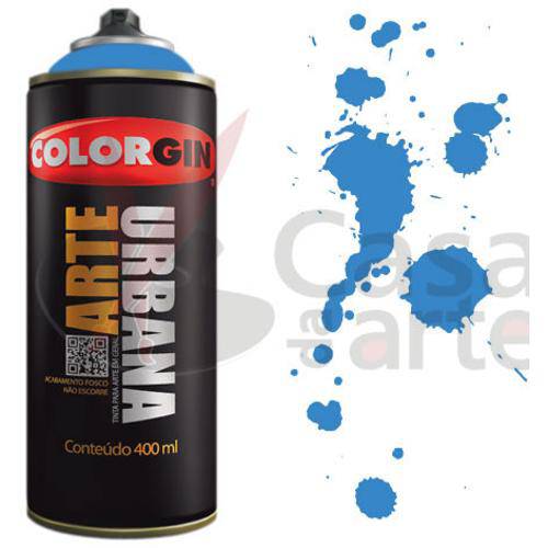 Tamanhos, Medidas e Dimensões do produto Tinta Spray Arte Urbana Colorgin 400ml Azul Européia - 924