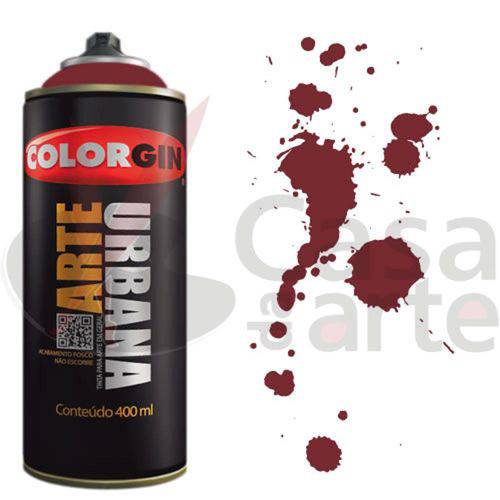 Tamanhos, Medidas e Dimensões do produto Tinta Spray Arte Urbana Colorgin 400ml Vemelho Açai - 921