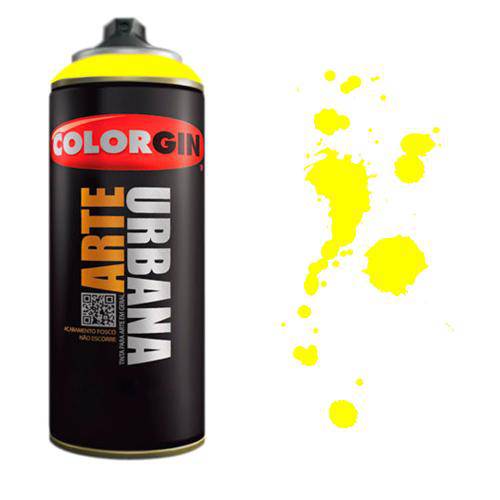 Tamanhos, Medidas e Dimensões do produto Tinta Spray Arte Urbana Colorgin 350ml Amarelo Limão 914