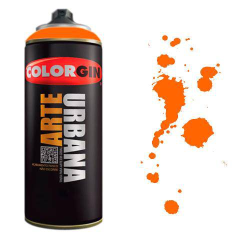 Tamanhos, Medidas e Dimensões do produto Tinta Spray Arte Urbana Colorgin 350ml Laranja - 900