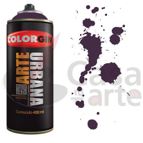 Tamanhos, Medidas e Dimensões do produto Tinta Spray Arte Urbana Colorgin 350ml Roxo Beterraba 904
