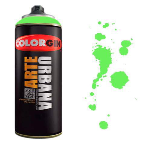 Tamanhos, Medidas e Dimensões do produto Tinta Spray Arte Urbana Colorgin 350ml Verde Neon 905