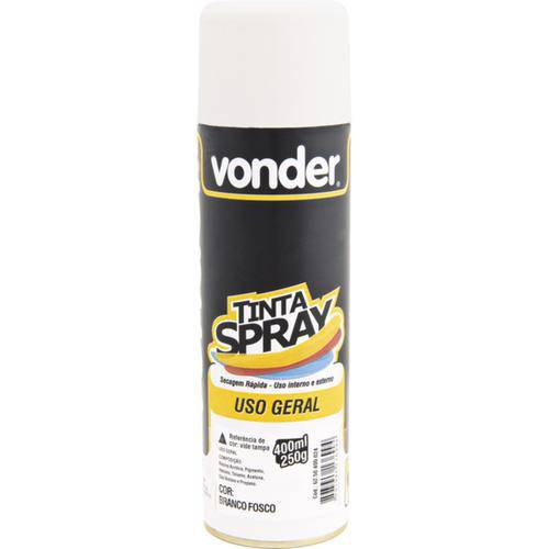 Tamanhos, Medidas e Dimensões do produto Tinta Spray Branca Fosca 400 Ml - Vonder
