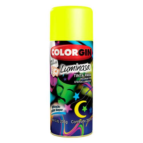 Tamanhos, Medidas e Dimensões do produto Tinta Spray Colorgin Luminosa 350ml Amarelo - 756