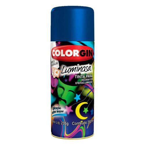 Tamanhos, Medidas e Dimensões do produto Tinta Spray Colorgin Luminosa 350ml Azul - 757