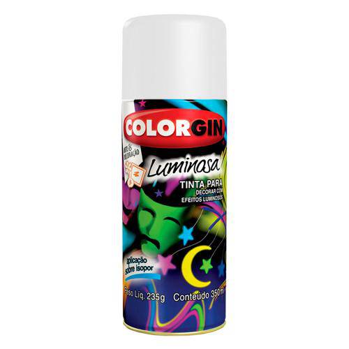 Tamanhos, Medidas e Dimensões do produto Tinta Spray Colorgin Luminosa 350ml Fundo Branco -762