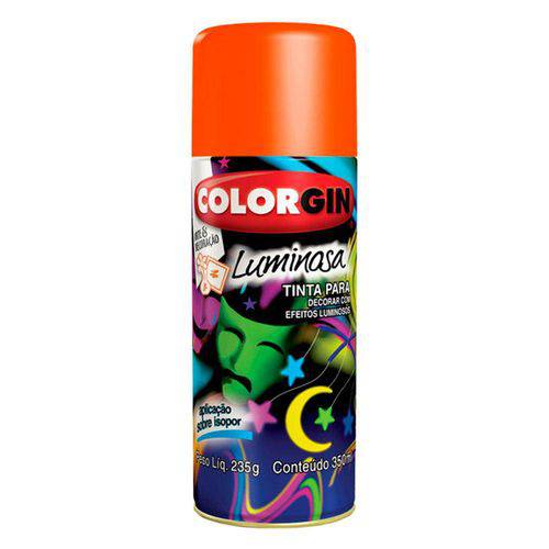 Tamanhos, Medidas e Dimensões do produto Tinta Spray Colorgin Luminosa 350ml Laranja - 759