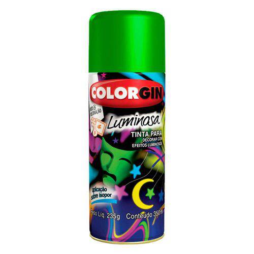 Tamanhos, Medidas e Dimensões do produto Tinta Spray Colorgin Luminosa 350ml Verde - 760