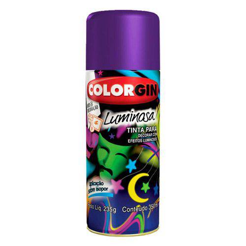 Tamanhos, Medidas e Dimensões do produto Tinta Spray Colorgin Luminosa 350ml Violeta - 761