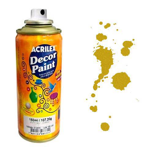 Tamanhos, Medidas e Dimensões do produto Tinta Spray Decor Paint Acrilex 150 Ml Ouro - 532