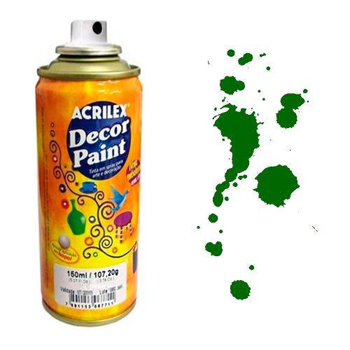 Tamanhos, Medidas e Dimensões do produto Tinta Spray Decor Paint Acrilex 150 Ml Verde - 524