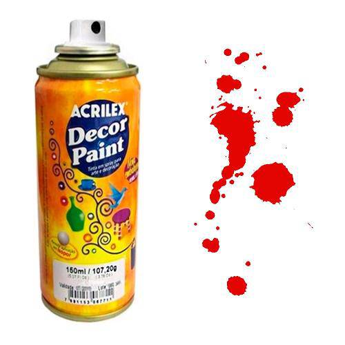 Tamanhos, Medidas e Dimensões do produto Tinta Spray Decor Paint Acrilex 150 Ml Vermelho - 523