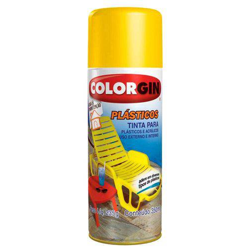 Tamanhos, Medidas e Dimensões do produto Tinta Spray Plástico Colorgin 350 Ml Amarelo Sol - 1505