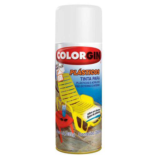 Tamanhos, Medidas e Dimensões do produto Tinta Spray Plástico Colorgin 350 Ml Branco - 1501