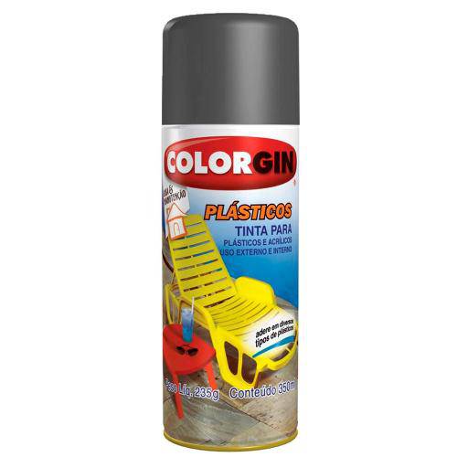Tamanhos, Medidas e Dimensões do produto Tinta Spray Plástico Colorgin 350 Ml Cinza Granito - 1512