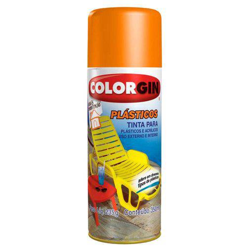 Tamanhos, Medidas e Dimensões do produto Tinta Spray Plástico Colorgin 350 Ml Laranja - 1506