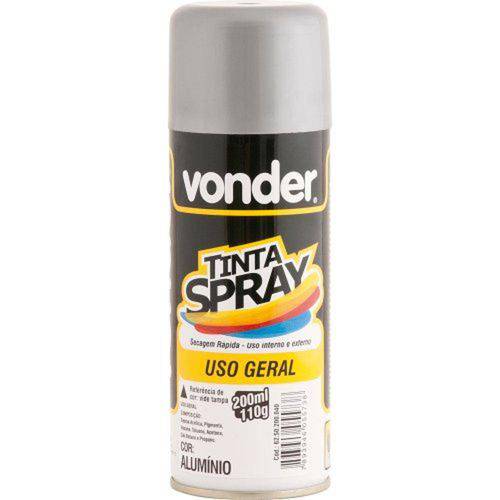 Tamanhos, Medidas e Dimensões do produto Tinta Spray Uso Geral 200ml Alumínio Vonder
